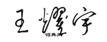 骆恒光王耀宇草书个性签名怎么写