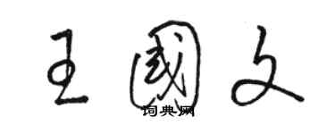 骆恒光王国文草书个性签名怎么写