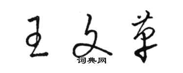 骆恒光王文革草书个性签名怎么写