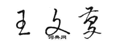骆恒光王文庆草书个性签名怎么写