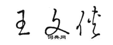 骆恒光王文侠草书个性签名怎么写