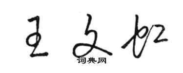 骆恒光王文虹草书个性签名怎么写