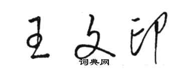 骆恒光王文印草书个性签名怎么写