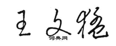 骆恒光王文猛草书个性签名怎么写