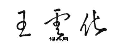 骆恒光王云化草书个性签名怎么写