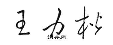 骆恒光王力楷草书个性签名怎么写