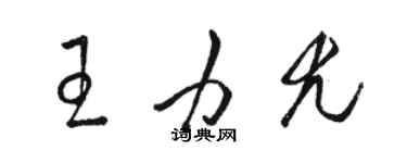 骆恒光王力尤草书个性签名怎么写