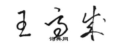 骆恒光王高成草书个性签名怎么写