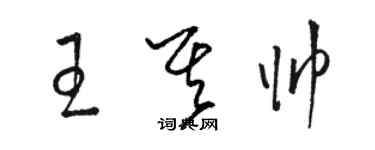 骆恒光王其帅草书个性签名怎么写