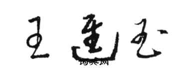 骆恒光王进玉草书个性签名怎么写