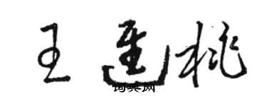 骆恒光王进桃草书个性签名怎么写