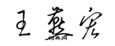 骆恒光王燕宏草书个性签名怎么写