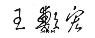 骆恒光王郑宏草书个性签名怎么写