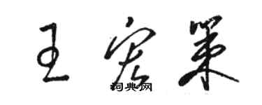 骆恒光王宏策草书个性签名怎么写