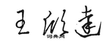 骆恒光王欣达草书个性签名怎么写