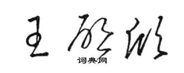 骆恒光王启欣草书个性签名怎么写