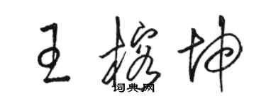 骆恒光王榕坤草书个性签名怎么写