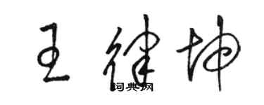 骆恒光王律坤草书个性签名怎么写