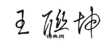 骆恒光王联坤草书个性签名怎么写