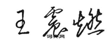 骆恒光王震燃草书个性签名怎么写
