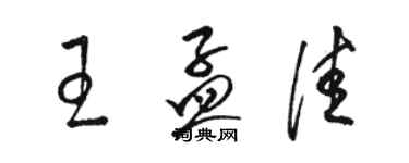 骆恒光王孟佳草书个性签名怎么写