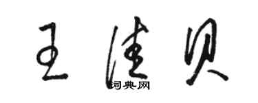 骆恒光王佳贝草书个性签名怎么写