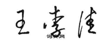 骆恒光王李佳草书个性签名怎么写