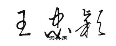 骆恒光王忠颖草书个性签名怎么写