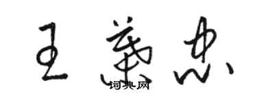 骆恒光王叶忠草书个性签名怎么写