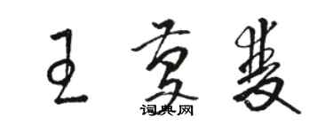 骆恒光王庆双草书个性签名怎么写
