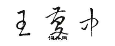 骆恒光王庆中草书个性签名怎么写
