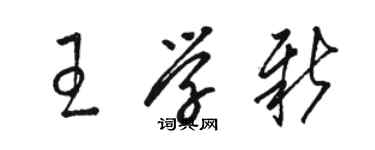 骆恒光王学新草书个性签名怎么写