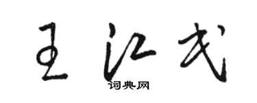 骆恒光王江民草书个性签名怎么写