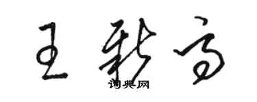 骆恒光王新高草书个性签名怎么写