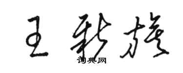 骆恒光王新旗草书个性签名怎么写
