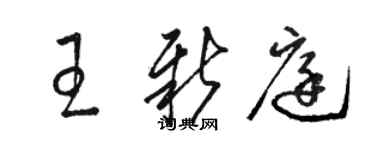 骆恒光王新庭草书个性签名怎么写