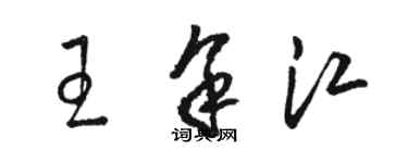 骆恒光王余江草书个性签名怎么写