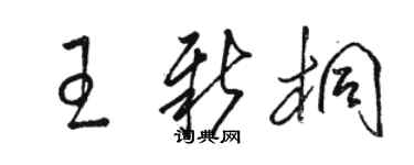 骆恒光王新桐草书个性签名怎么写