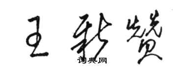 骆恒光王新赞草书个性签名怎么写