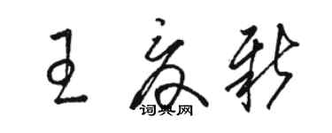 骆恒光王夏新草书个性签名怎么写