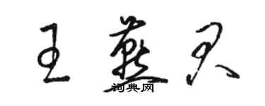 骆恒光王燕君草书个性签名怎么写