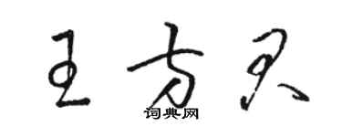 骆恒光王方君草书个性签名怎么写