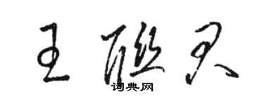 骆恒光王联君草书个性签名怎么写