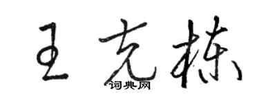 骆恒光王克栋草书个性签名怎么写