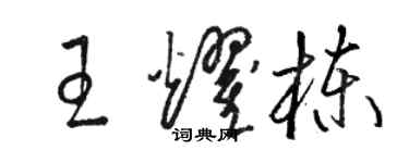 骆恒光王耀栋草书个性签名怎么写