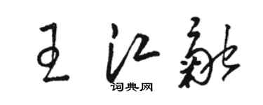 骆恒光王江融草书个性签名怎么写