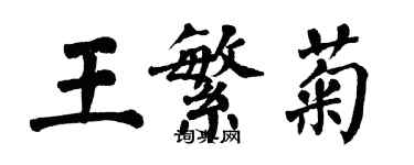 翁闿运王繁菊楷书个性签名怎么写