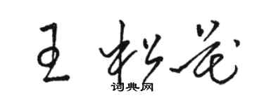 骆恒光王松花草书个性签名怎么写