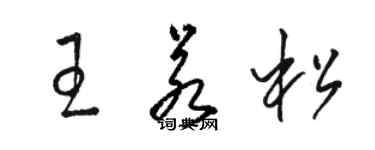 骆恒光王若松草书个性签名怎么写