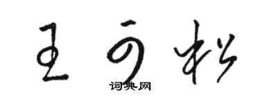 骆恒光王可松草书个性签名怎么写
